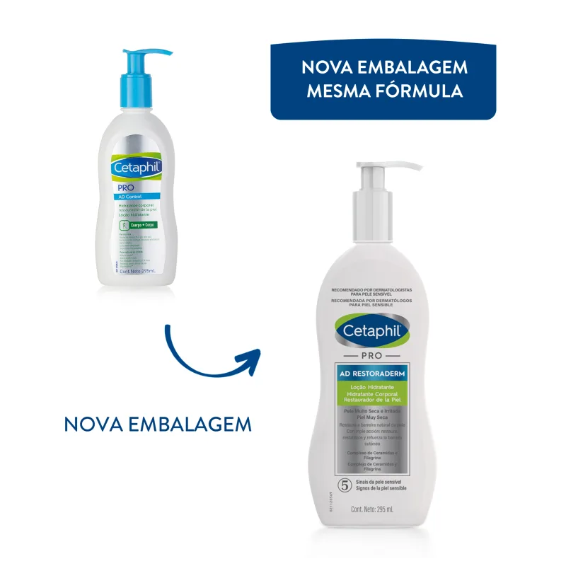 Cetaphil Pro AD Restoraderm - Loção Hidratante Hipoalergênica 295ml - Imagem 4