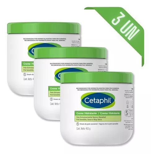 Kit Cetaphil Gel Creme Hidratante Corporal Rápida Absorção (3 Unidades) 453g